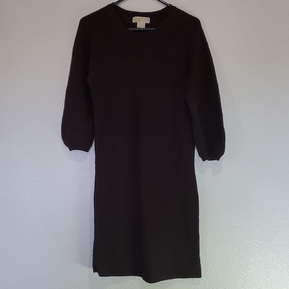 Michael Kors Dresses & Skirts - Michael Kors Elegant Brown 3/4 Knitted Dress
